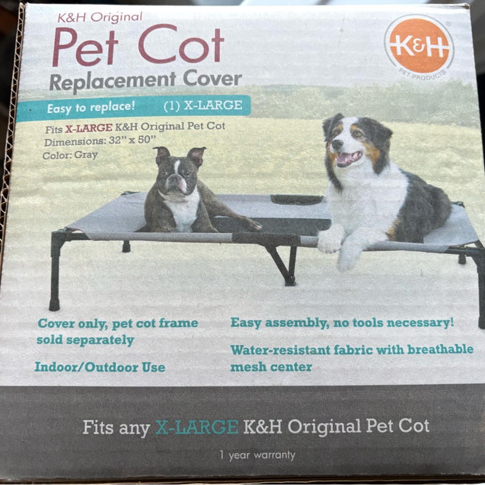 K&H Pet Cot Replacement Cover in Gray